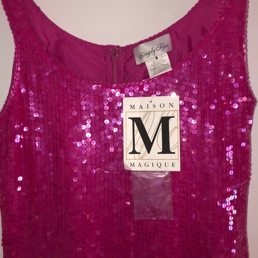 Sequin pink mini dress